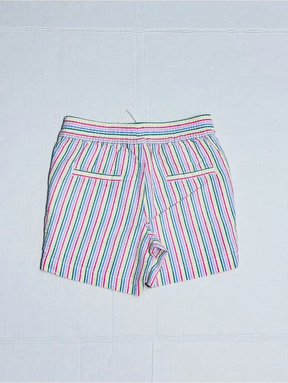 NEW Janie and Jack Rainbow Striped Seersucker Shirt & Shorts Outfit Set Toddler